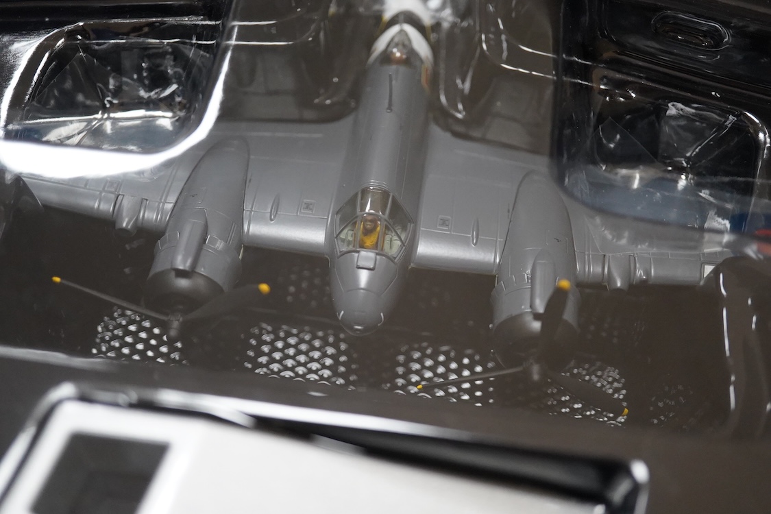 Eight Corgi Aviation Archive and Oxford Diecast aircraft, most in 1:72 scale; Bristol Beaufighter TF.X, Handley Page Victor K.2, Gloster Sea Gladiator, DeHavilland Mosquito B.IV, Messerschmitt BF 109E-3, Hawker Typhoon M